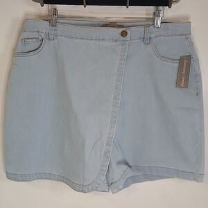 New! Peace + Harmony Light Blue Women's Skort XL Wrap Front